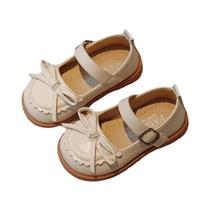 Sapatos Mary Jane De Couro PU Macio Para Meninas, Marrom, Bege, Preto, Primavera, Outono, Sapatilhas