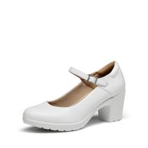 Sapatos Mary Jane Femininos DREAM PAIRS com Salto de 7 cm Branco Tamanho 11