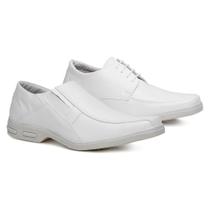 Sapatos Masculino Confort Linha Fly Branco 80002 - 2 Pares