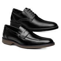 Sapatos Masculino Confort Urban Preto 45001 - 2 Pares
