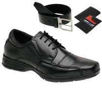 Sapatos Masculino Social Bico Quadrado de Amarrar com Cinto e Carteira Sapatos Masculino Social Bico Quadrado de Amarrar com Cinto e Carteira