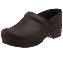 Sapatos Masculinos Dansko Professional Couro Antigo Marrom Preto Tam Largo