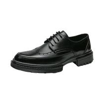 Sapatos Masculinos De Couro Preto Com Cadarço Para Jovens, Estilo Britânico Brock, Formal, Casual, Sapatos Masculinos De Couro Preto Com Cadarço Para Jovens, Estilo Britânico Brock, Formal, Casual,