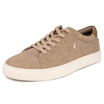 Sapatos masculinos Nautica Court Walking Comfort Vegan Suede Tan 10US