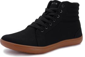 Sapatos masculinos WHITIN de cano alto extra largo com pés descalços pretos Sapatos masculinos WHITIN de cano alto extra largo com pés descalços pretos