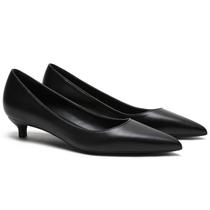 Sapatos MOOMMO Black Low Kitten Heel Pumps femininos tamanho 9