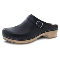 Sapatos Mule Slip-On Dansko Berry Preto Burnished Nubuck