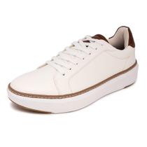 Sapatos Nautica Court Walking para homens Donley White/Tan Vegan