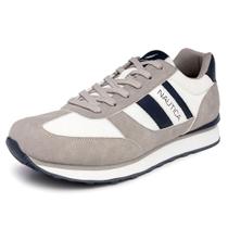 Sapatos Nautica Kelvin 3 Fashion Tênis para homens cinza/branco/azul marinho