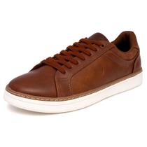 Sapatos Nautica Masculinos - Mocassim Casual Turvo-Cognac com Cadarço - Tamanho 8