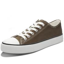 Sapatos Obtaom Fashion, tênis femininos, lona marrom, tamanho 41