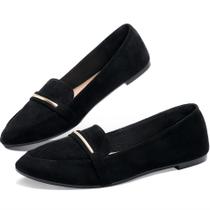 Sapatos Obtaom, mocassim feminino de bico fino, preto Sapatos Obtaom, mocassim feminino de bico fino, preto