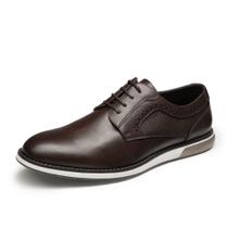 Sapatos Oxford Casuais Masculinos Bruno Marc Marrom Escuro 9,5