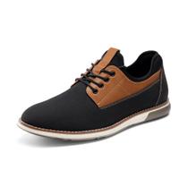 Sapatos Oxford Masculinos Bruno Marc BMUMOX2510 Preto e Marrom 8.5