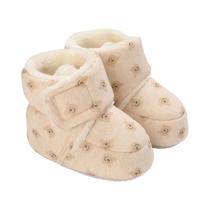 Sapatos Para Bebês Com Design De Urso Em Cartoon, Isolamento De Algodão, Solas Macias, Cor Damascada