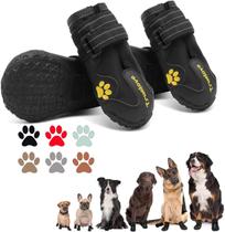 Sapatos para cães EXPAWLORER para cães grandes, impermeáveis, pretos Sapatos para cães EXPAWLORER para cães grandes, impermeáveis, pretos