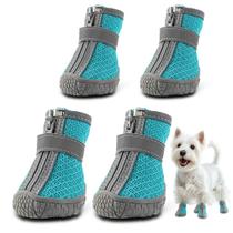 Sapatos para cães JZXOIVA, botas respiráveis, protetor de patas, azul, tamanho 3 Sapatos para cães JZXOIVA, botas respiráveis, protetor de patas, azul, tamanho 3
