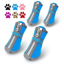 Sapatos para cães QUMY Puppy Boots e protetores de patas azuis tamanho 4 Sapatos para cães QUMY Puppy Boots e protetores de patas azuis tamanho 4