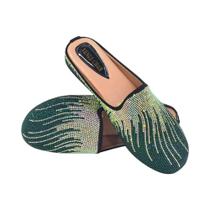 Sapatos Planos Confortáveis E Elegantes Para Mulheres Na Cor Azul Da Nigéria, Chinelos Para Festas, Sapatos Planos Confortáveis E Elegantes Para Mulheres Na Cor Azul Da Nigéria, Chinelos Para Festas,