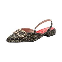 Sapatos Pretos De Bico Fino Com Solado Plano, Sandálias De Negócios Femininas, Novo Estilo 2024