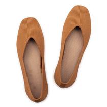 Sapatos rasos casuais Frank Mully femininos com bico quadrado, laranja, tamanho 8 Sapatos rasos casuais Frank Mully femininos com bico quadrado, laranja, tamanho 8