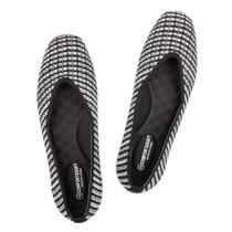 Sapatos rasos casuais Frank Mully femininos com bico quadrado, malha tricotada Sapatos rasos casuais Frank Mully femininos com bico quadrado, malha tricotada