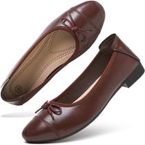 Sapatos rasos hash bubbie Ballet Flats femininos de couro preto