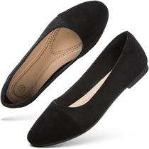 Sapatos rasos hash bubbie femininos, sapatilhas de balé pretas, tamanho 41