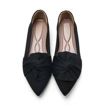 Sapatos rasos HIULYCENCE, sapatilhas de balé femininas com bico fino, pretas Sapatos rasos HIULYCENCE, sapatilhas de balé femininas com bico fino, pretas