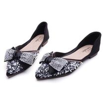 Sapatos rasos QXCGDYXT Rhinestone Wedding Comfort para mulheres pretos