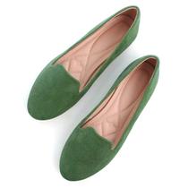 Sapatos rasos SAILING LU Ballet Flats femininos verdes militares tamanho 7