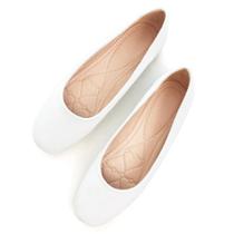 Sapatos rasos SAILING LU brancos para mulheres, tamanho 10, confortáveis