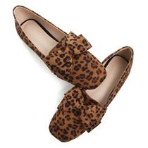 Sapatos rasos Stunner, casuais femininos, sem cadarço, marrom leopardo Sapatos rasos Stunner, casuais femininos, sem cadarço, marrom leopardo