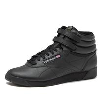 Sapatos Reebok Freestyle Hi, tênis femininos de cano alto, pretos 8,5