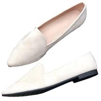 Sapatos SAILING LU Ballet Flats femininos de camurça sintética Apricot 39