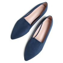 Sapatos SAILING LU Ballet Flats femininos de camurça sintética azul tamanho 36