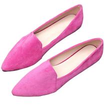Sapatos SAILING LU Ballet Flats femininos de camurça sintética rosa vermelha 43