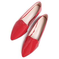 Sapatos SAILING LU Ballet Flats femininos em couro PU vermelho 42 (9.5) Sapatos SAILING LU Ballet Flats femininos em couro PU vermelho 42 (9.5)