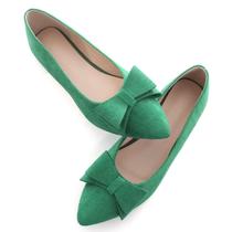 Sapatos SAILING LU, bico fino, vestido feminino, verde grama, 6