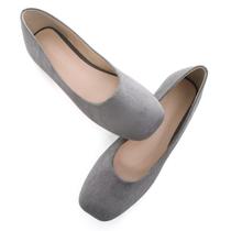 Sapatos SAILING LU Flats Dress Feminino Cinza Suede Tamanho 8.5