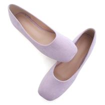 Sapatos SAILING LU Flats, vestido feminino, roxo claro, tamanho 6,5
