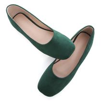 Sapatos SAILING LU Green Flats, vestido casual para mulheres, tamanho 7,5