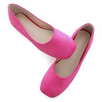 Sapatos SAILING LU Hot Pink Flats, vestido feminino, camurça, tamanho 5,5