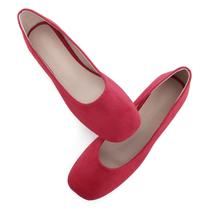 Sapatos SAILING LU Red Flats, vestido casual feminino, camurça, tamanho 10