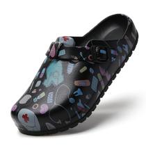 Sapatos SECHRITE, tamancos de trabalho femininos, antiderrapantes, pretos, tamanho 42