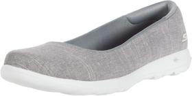 Sapatos Skechers GO Walk Lite-Susie Ballet Flat femininos cinza