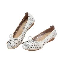 Sapatos Slip-on De Couro Genuíno Branco Para Mulheres, Respirável, Sola Macia, Mule Mocassins 41