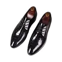 Sapatos Sociais De Bico Fino plus Size Em Couro Patente Luxuoso, Oxford Clássico Italiano Para