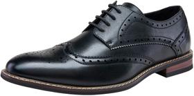 Sapatos sociais Jousen Wingtip Brogue Oxford preto 11.5US
