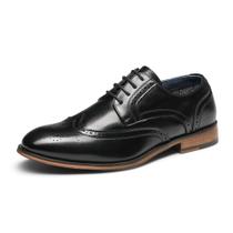 Sapatos Sociais Masculinos Bruno Marc Wingtip com Cadarço, Preto 9W Sapatos Sociais Masculinos Bruno Marc Wingtip com Cadarço, Preto 9W